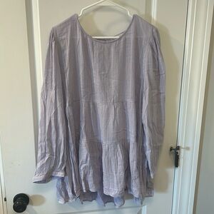 American Eagle purple open back shirt